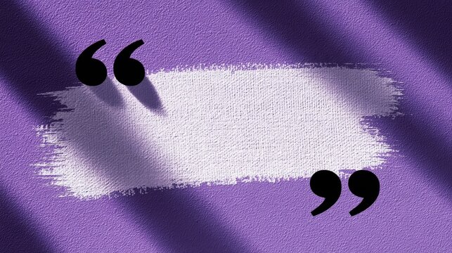 Textured background with white brush stroke and quotes