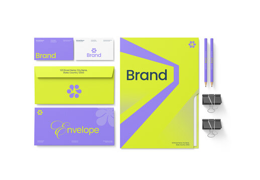 Corporate Stationery Branding Mockup