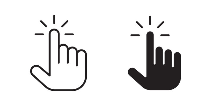 Easy to use icon flat outline in black