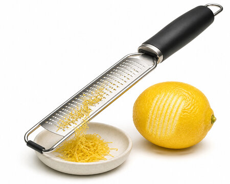 Citrus zester microplane strip illustration