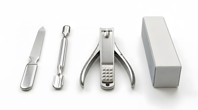 Manicure and Pedicure Tools Set Nail Clippers, File, Pusher, Buffer