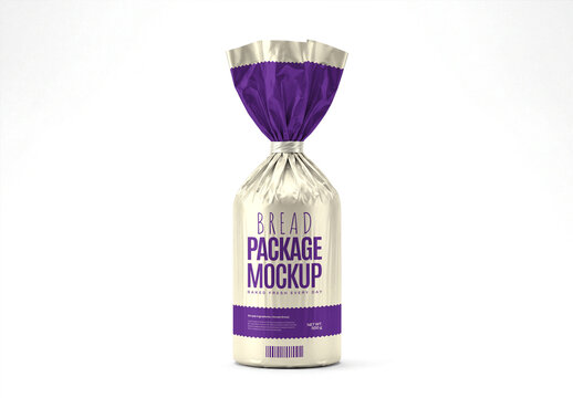 Plastic Bread Bag Packaging Mockup