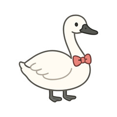 Cute Swan With Bow Tie © ieps