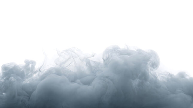 Fog background filling the lower half with a dense rolling grey mass saved as PNG with transparent background