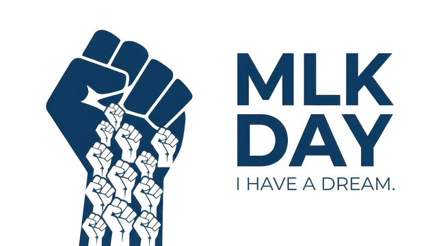 Raised fist icon for martin luther king day celebration design isolated on transparent background