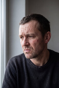 Angry Man Experiencing Emotional Stress and Irritability
