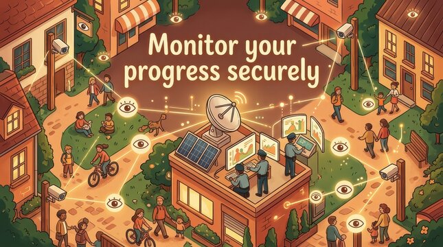 Surveillance System Monitoring Urban Neighborhood Progress with Security Cameras and Data Analysis