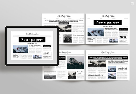 Classic Vintage Newspaper Layout