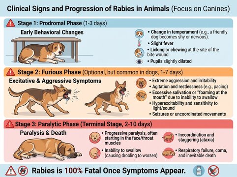 Rabies Progression In Dogs Clinical Signs Stages
