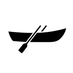 Canoe icon vector png transparant background © Widji
