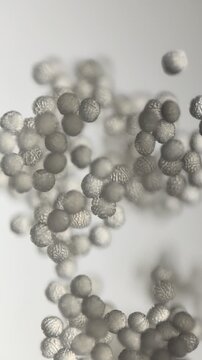 Pollen grains, common allergen under microscope. Video with pollen suits illustrating scientific research in allergy, immunology and botany. Footage was shot with very shallow depth of field