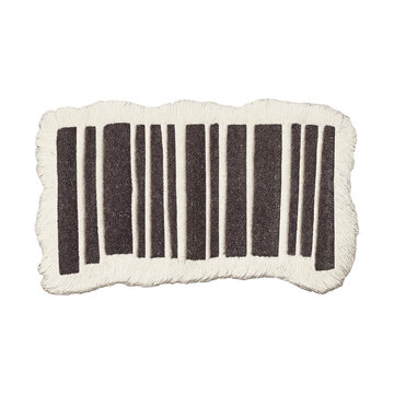 PNG Textured barcode design illustration.