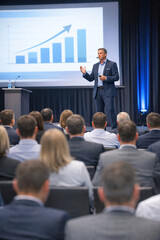 Obraz premium Professional speaking event with audience