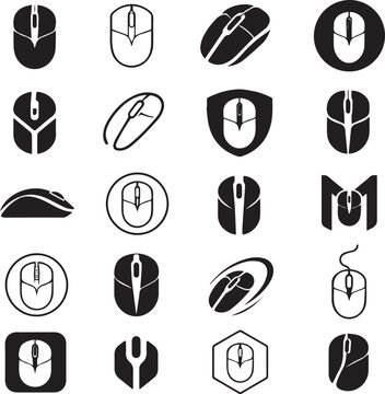 Mouse Icon Logo Collection &ndash; 20 Unique Computer Mouse Vector Icons