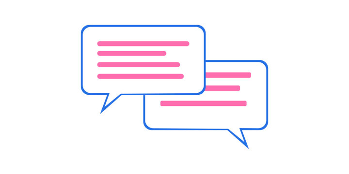 Speech bubble chat icons vector illustration for communication and message concept isolated on white background