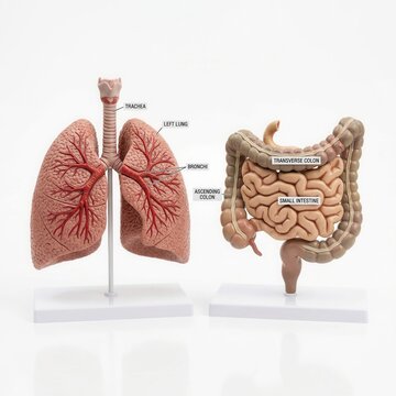 Detailed Human Respiratory And Digestive System Anatomical Models