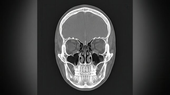 Detailed Human Skull Scan For Medical And Anatomical Study