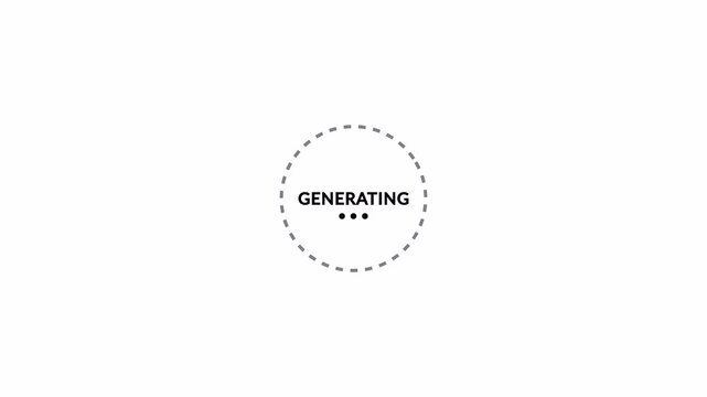 processing loader animation, thinking ,generating loader animation with circular progress on transparent background in 4K,AI loading animation  for tech interface and digital software ui 