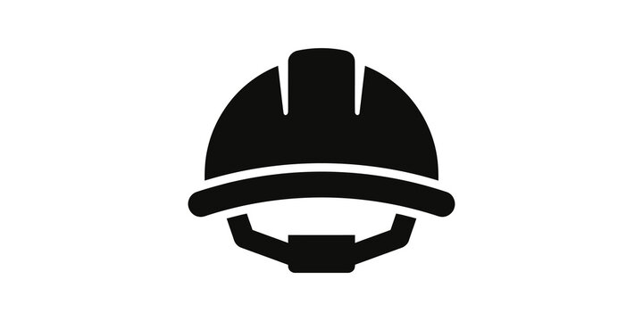 Industrial hard hat icon for safety and construction site work guidance.