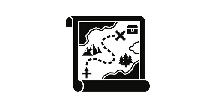 Treasure map for adventure and exploration quests.