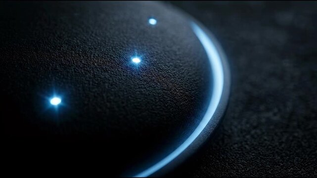 Minimalist starry night expanse on charcoal black with icy blue stars