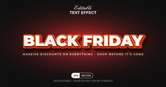 Editable Sale Promotion Headline Text Effect 3D Style.