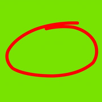 Animated Hand Drawn Red Circle Marking Interaction on Dark Background for Digital Presentation