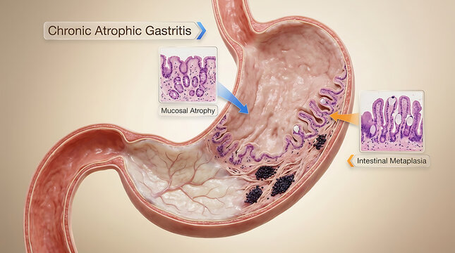 Chronic Atrophic Gastritis with Severe Gastric Mucosal Atrophy a
