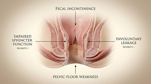 Fecal Incontinence with Impaired Anal Sphincter Function Causing