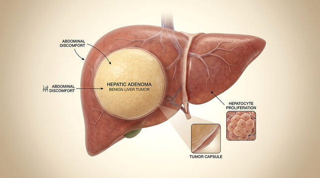 Hepatic Adenoma with Well-Circumscribed Benign Liver Tumor Causi