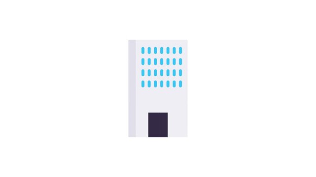 Office Building motion graphic animation