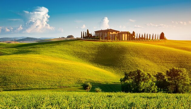 idyllic countryside villa in the tuscan hills
