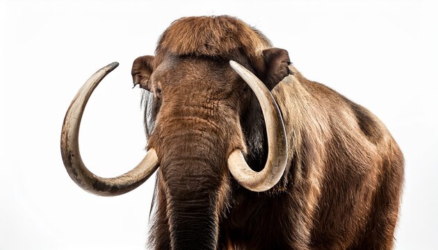 woolly mammoth on white background