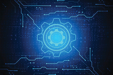 Fototapeta premium digital technology and engineering, digital telecoms concept, Hi-tech ,futuristic technology background, vector illustration. 
