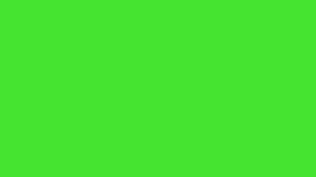 Animation Hand shaking Cartoon on Green Screen Chroma Key