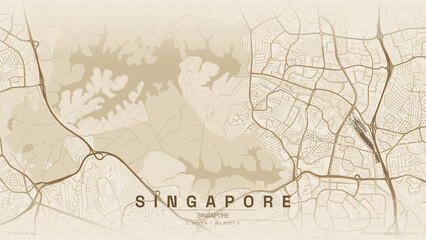 Singapore sandstone map © photoshopHarith