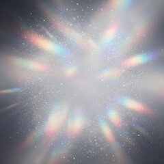 Fototapeta premium 빛의 굴절로 무지개 빛깔이 퍼지는 신비로운 홀로그램 화면 Mysterious holographic screen where rainbow colors spread by light refraction