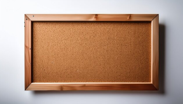 blank corkboard with white background for presentations and notes