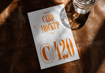 Lying A4 Card Mockup