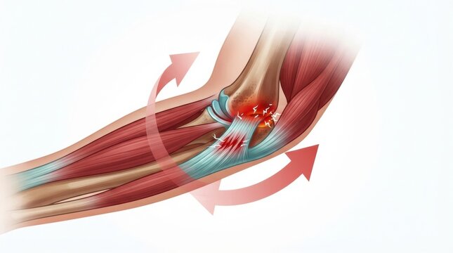 This visual representation displays knee anatomy focusing on valgus extension overload, highlighting injury and rehabilitation aspects.