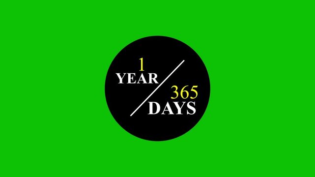 365 days in a year green screen