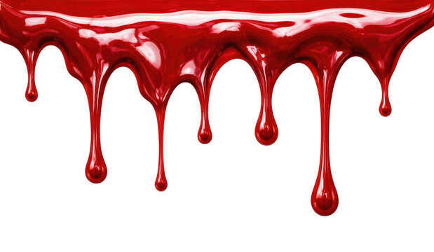 PNG Vivid red paint drips artfully.