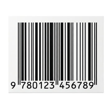 Universal barcode with numeric sequence 9780123456789, retail product identification code, commercial scanning label isolated PNG with Transparent Background Black Friday