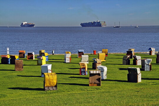 Gr&uuml;nstrand in Cuxhaven-Grimmersh&ouml;rn