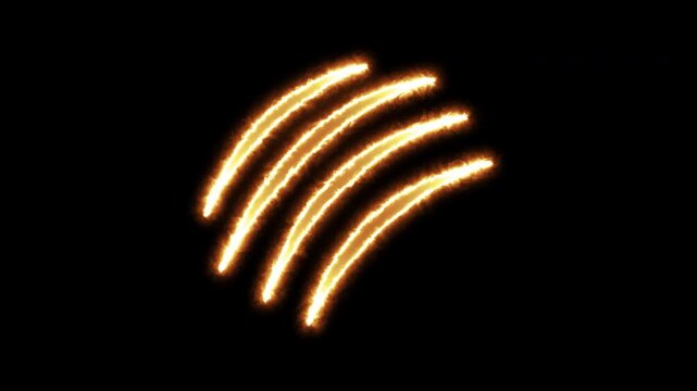 Glowing scratch effect flaming scratch light effect, line Animal claw scratches, tiger, dog, lion. 4K video