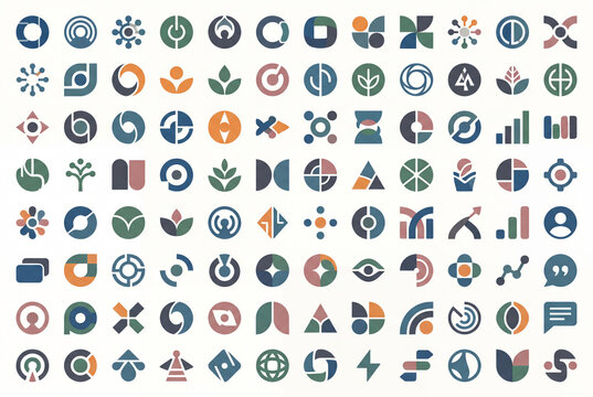 Modern Abstract Geometric Business Logo and Brand Symbol Collection