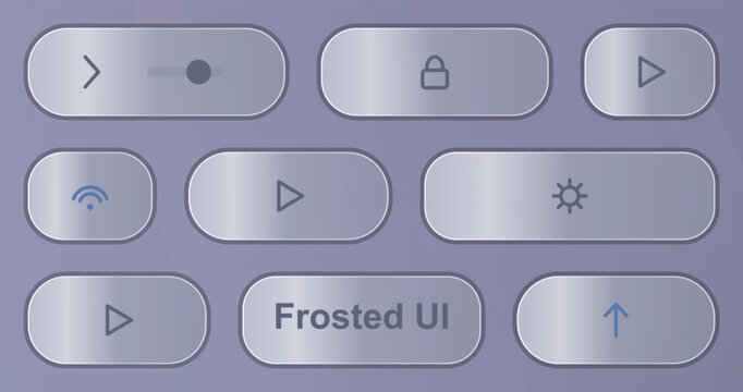 Modern flat ui button icons set for app interface design Vector