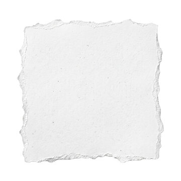 Blank square torn paper scrap with rough edges