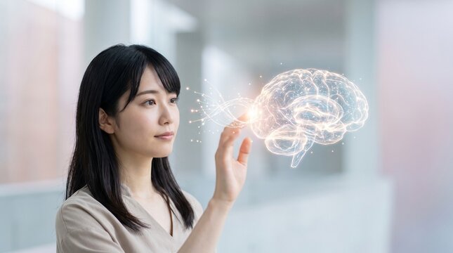 AGI・神経科学の概念イメージ