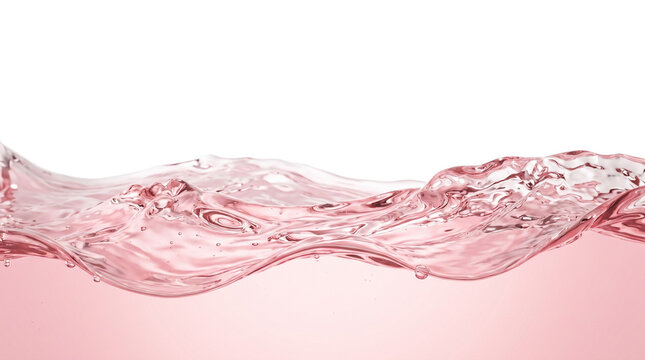 Macro shot surface of pink fluid in motion wave